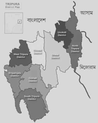 Covid19 war in Tripura: Vehicle Santization Tunnel set up