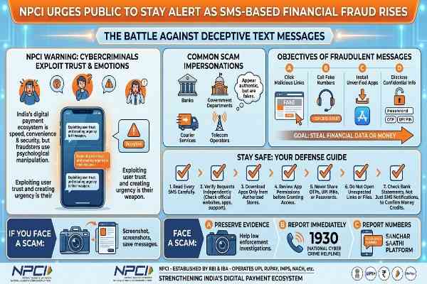 NPCI Warns Against SMS Scams, Urges Digital Payment Users to Stay Vigilant