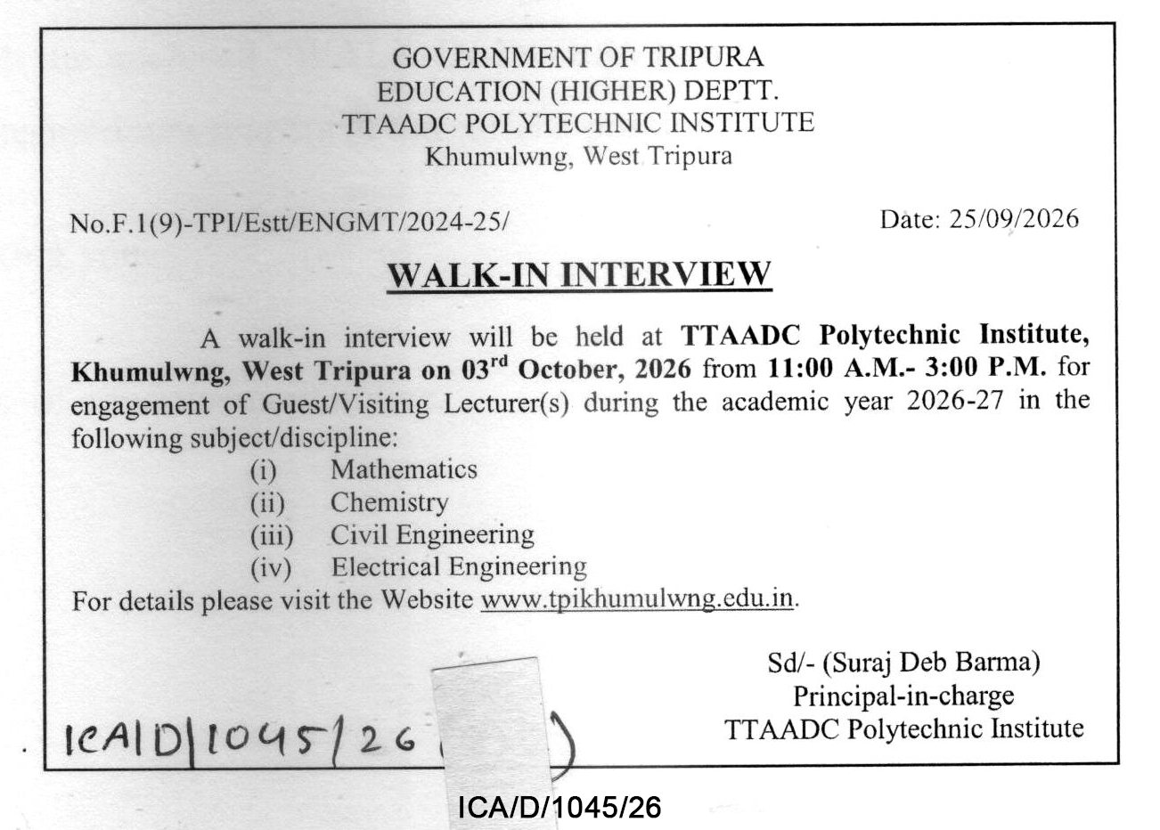 ICA Tripura